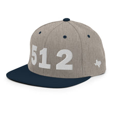 Load image into Gallery viewer, 512 Area Code Snapback Hat