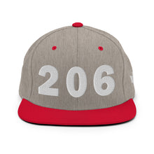 Load image into Gallery viewer, 206 Area Code Snapback Hat