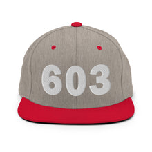 Load image into Gallery viewer, 603 Area Code Snapback Hat