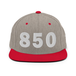 850 Area Code Snapback Hat