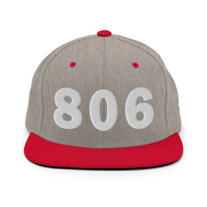 806 Area Code Snapback Hat