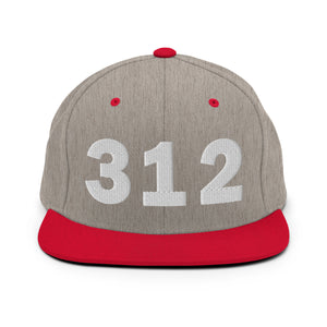 312 Area Code Snapback Hat