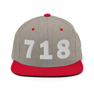 718 Area Code Snapback Hat