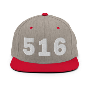 516 Area Code Snapback Hat