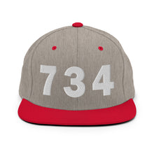 Load image into Gallery viewer, 734 Area Code Snapback Hat