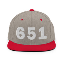 Load image into Gallery viewer, 651 Area Code Snapback Hat