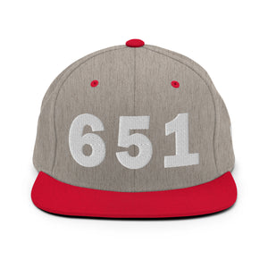 651 Area Code Snapback Hat