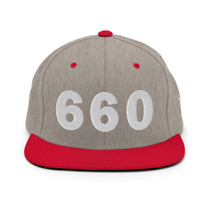 660 Area Code Snapback Hat