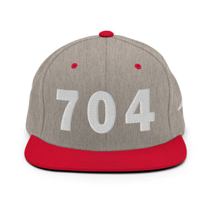 704 Area Code Snapback Hat