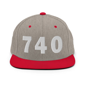 740 Area Code Snapback Hat