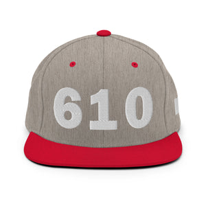 610 Area Code Snapback Hat