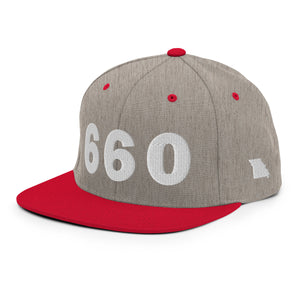 660 Area Code Snapback Hat