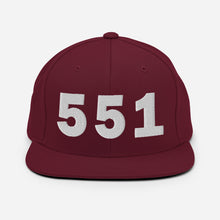 Load image into Gallery viewer, 551 Area Code Snapback Hat