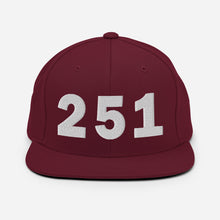 Load image into Gallery viewer, 251 Area Code Snapback Hat