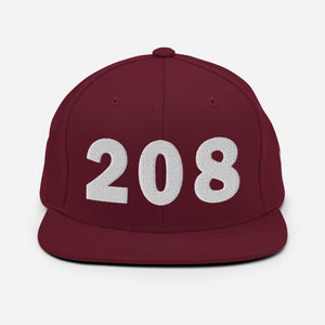 208 Area Code Snapback Hat