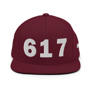 617 Area Code Snapback Hat