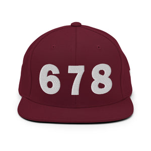 678 Area Code Snapback Hat