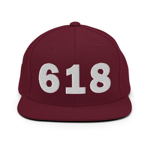 618 Area Code Snapback Hat