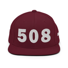 Load image into Gallery viewer, 508 Area Code Snapback Hat