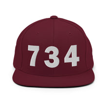 Load image into Gallery viewer, 734 Area Code Snapback Hat