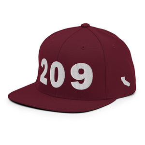 209 Area Code Snapback Hat