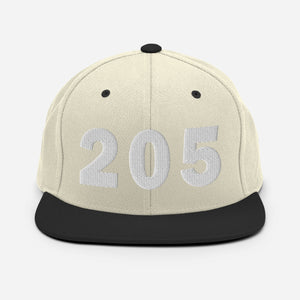 205 Area Code Snapback Hat