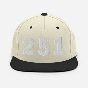 251 Area Code Snapback Hat