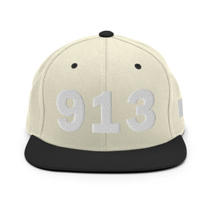 913 Area Code Snapback Hat