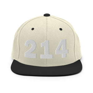 214 Area Code Snapback Hat