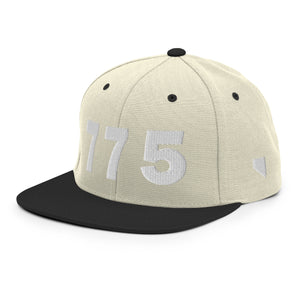 775 Area Code Snapback Hat