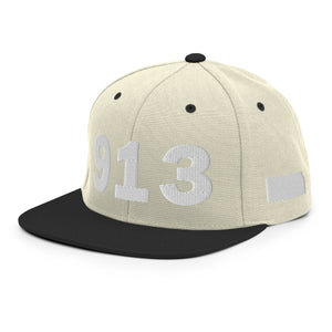 913 Area Code Snapback Hat