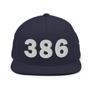 386 Area Code Snapback Hat