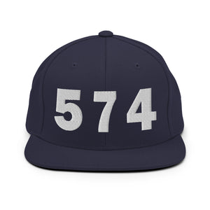 574 Area Code Snapback Hat