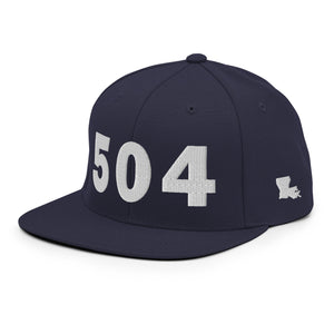 504 Area Code Snapback Hat