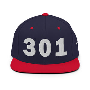 301 Area Code Snapback Hat