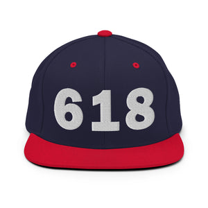 618 Area Code Snapback Hat