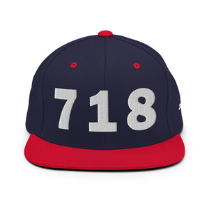 718 Area Code Snapback Hat