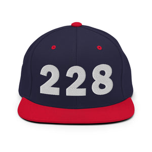 228 Area Code Snapback Hat