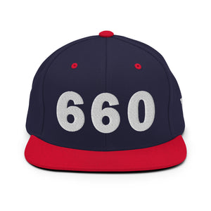 660 Area Code Snapback Hat