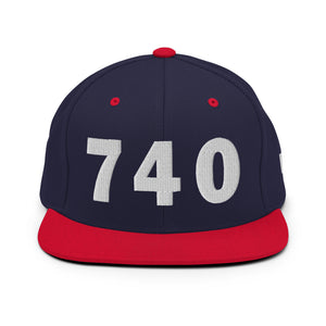 740 Area Code Snapback Hat