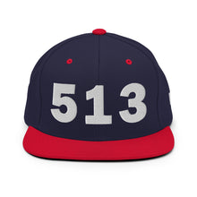 Load image into Gallery viewer, 513 Area Code Snapback Hat