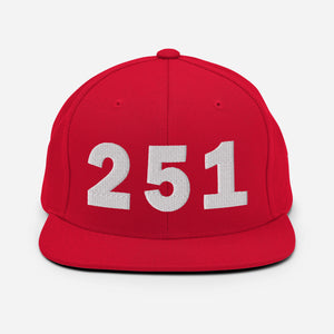 251 Area Code Snapback Hat