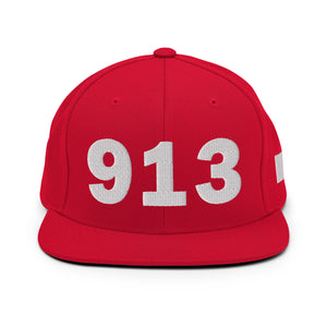 913 Area Code Snapback Hat