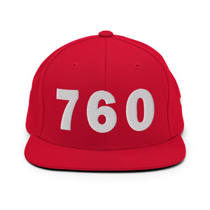 760 Area Code Snapback Hat