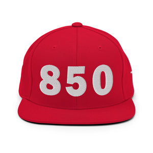 850 Area Code Snapback Hat