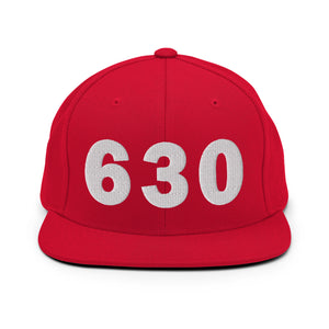 630 Area Code Snapback Hat