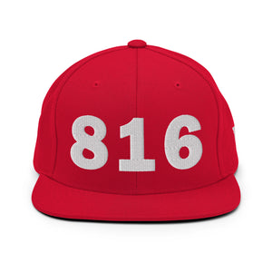 816 Area Code Snapback Hat