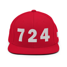 Load image into Gallery viewer, 724 Area Code Snapback Hat