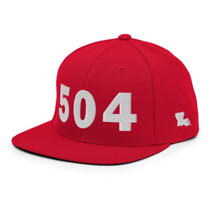 504 Area Code Snapback Hat