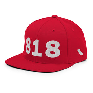 818 Area Code Snapback Hat